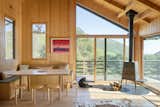The entire home is wrapped in pine tongue-and-groove, which matches the original finish on the ceiling.