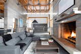 Living room wit cozy fireplace